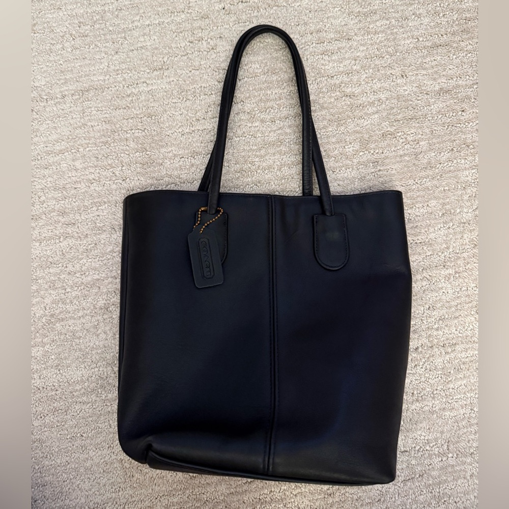 Coach Vintage Black Leather Lunch Tote Bag 4068